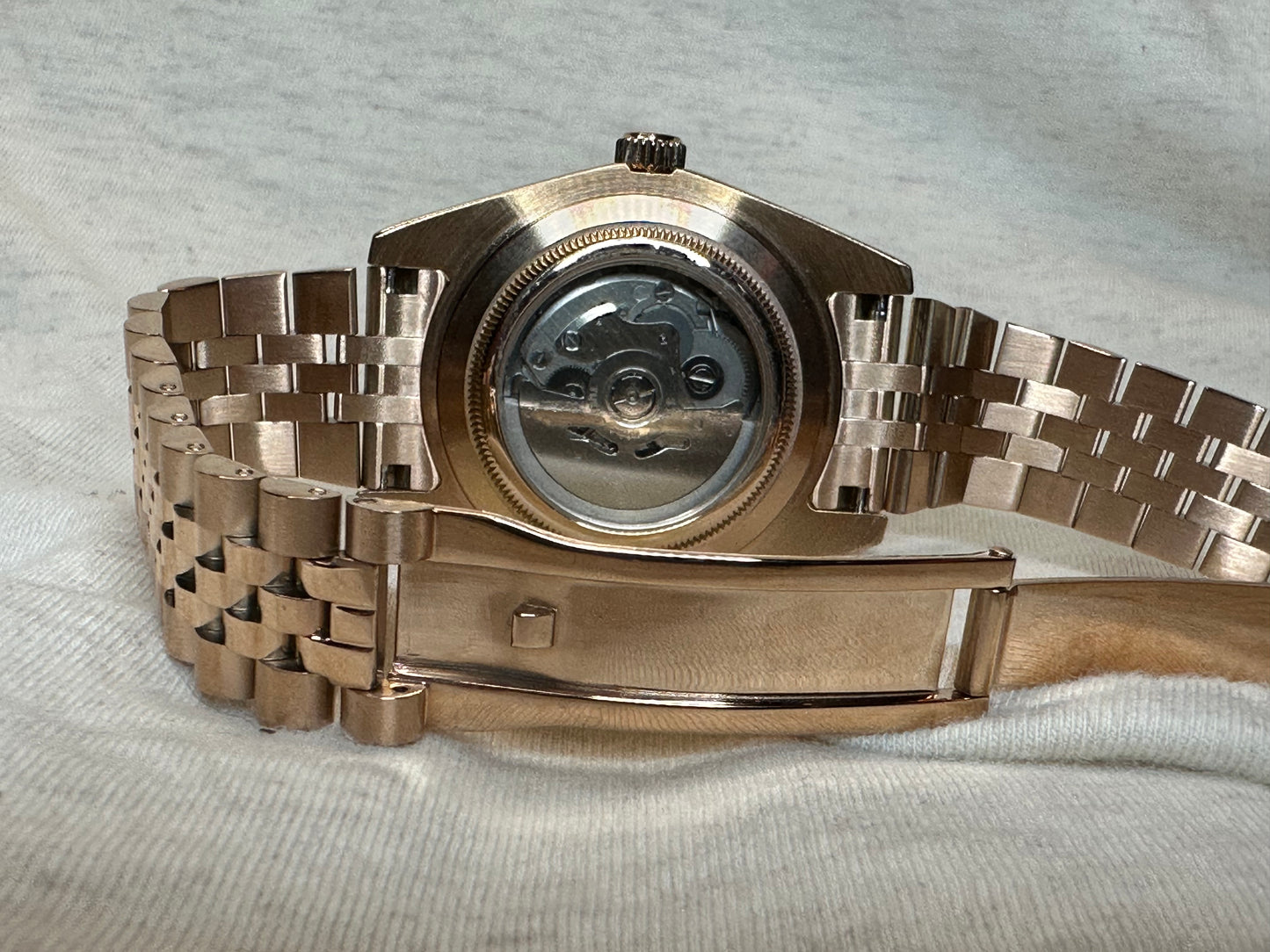40mm Green Dial, Rose Gold automatic nh35 date-just Seiko-Mod