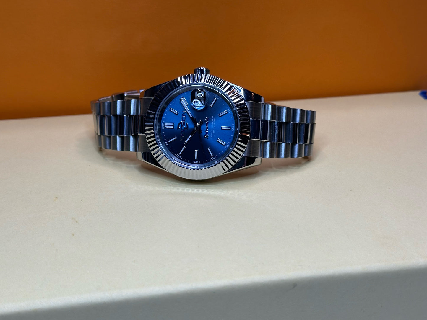 41mm fluted bezel, automatic nh35, Blue dial Date-just on jubilee bracelet