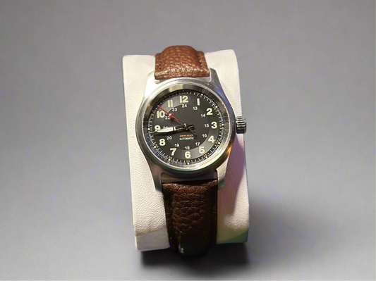 36mm Automatic pilots Watch w/ luminescent Arabic Numeral dial