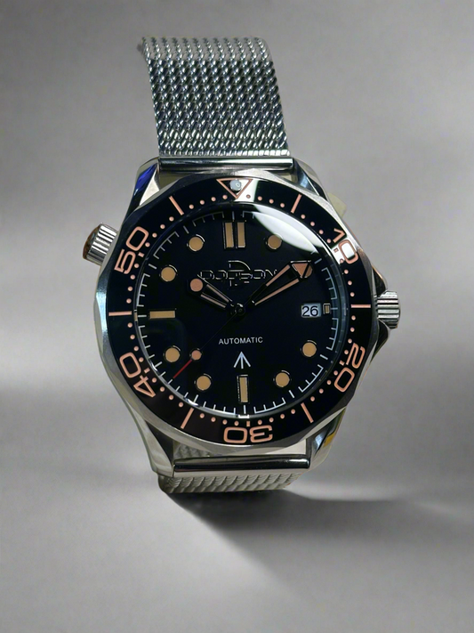 Bond Homage 40mm Automatic Watch on steel Mesh Bracelet
