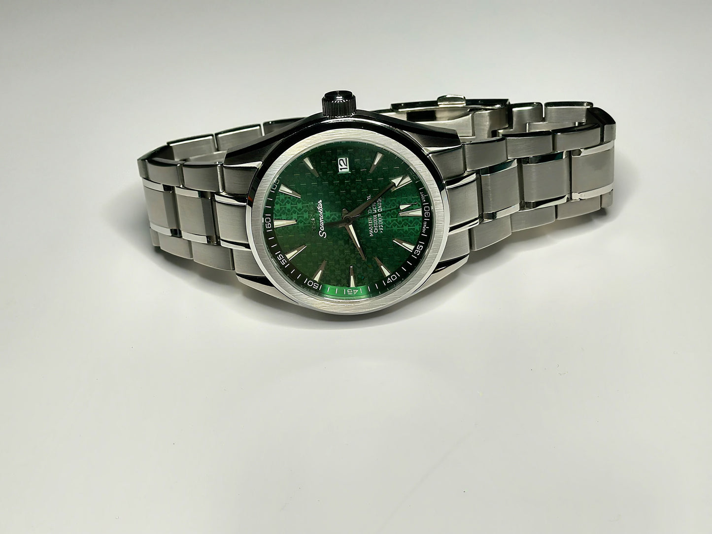40mm Grand Seiko Style case, Emerald Green Textured Dial