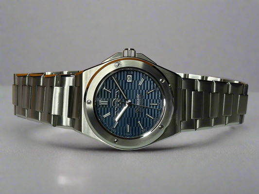 Integrated bracelet Blue Dial automatic homage watch