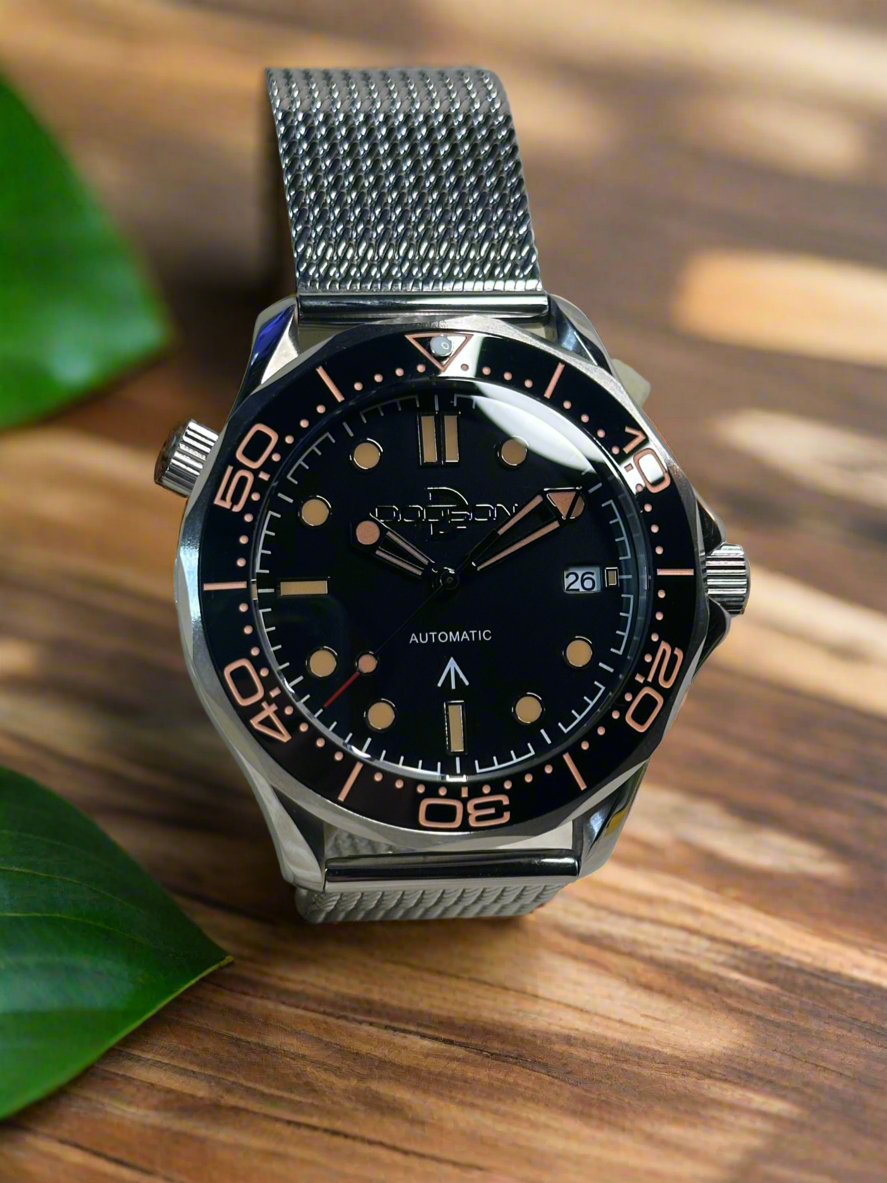 Bond Homage 40mm Automatic Watch on steel Mesh Bracelet