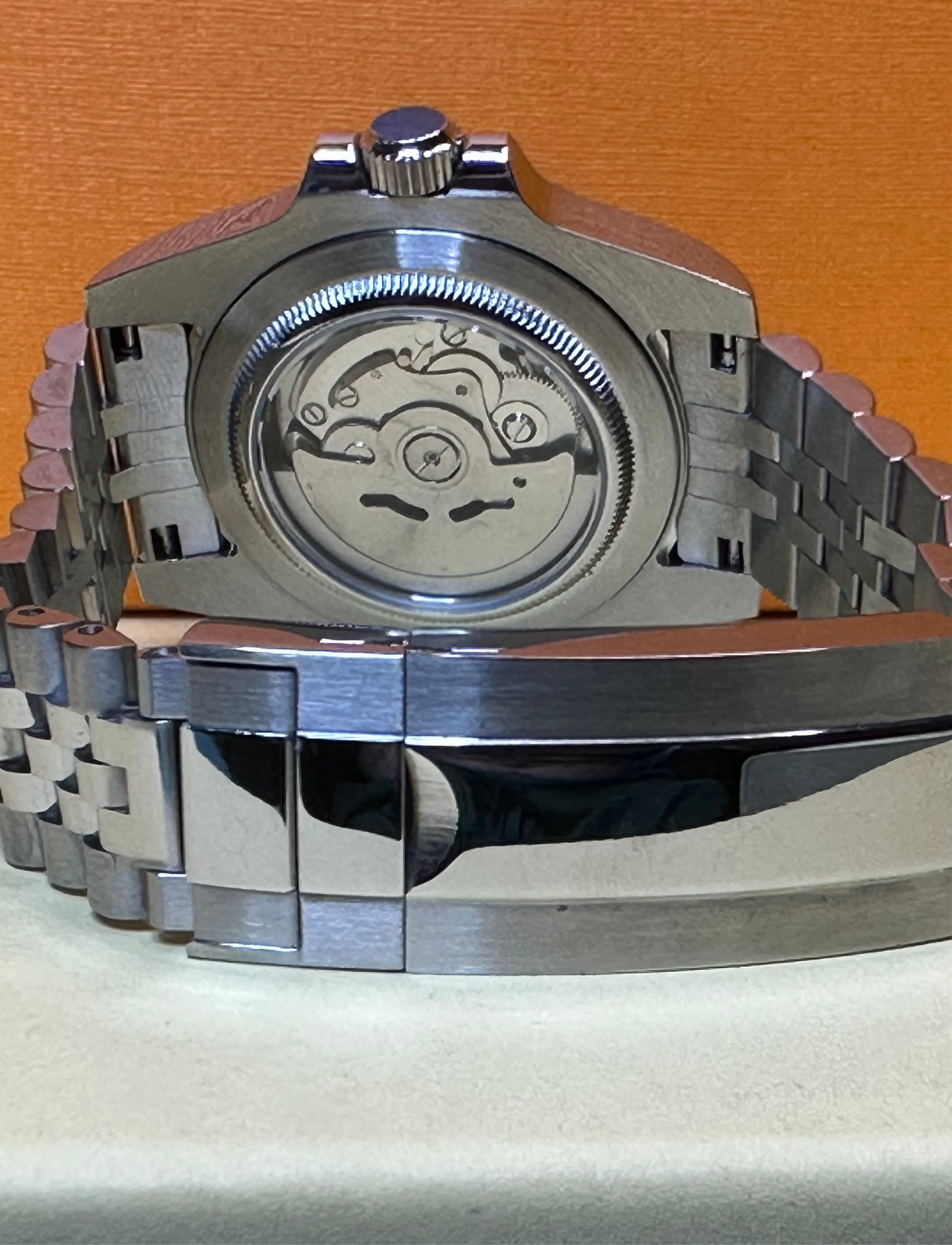 Black dial , GMT watch NH34 on jubilee bracelet