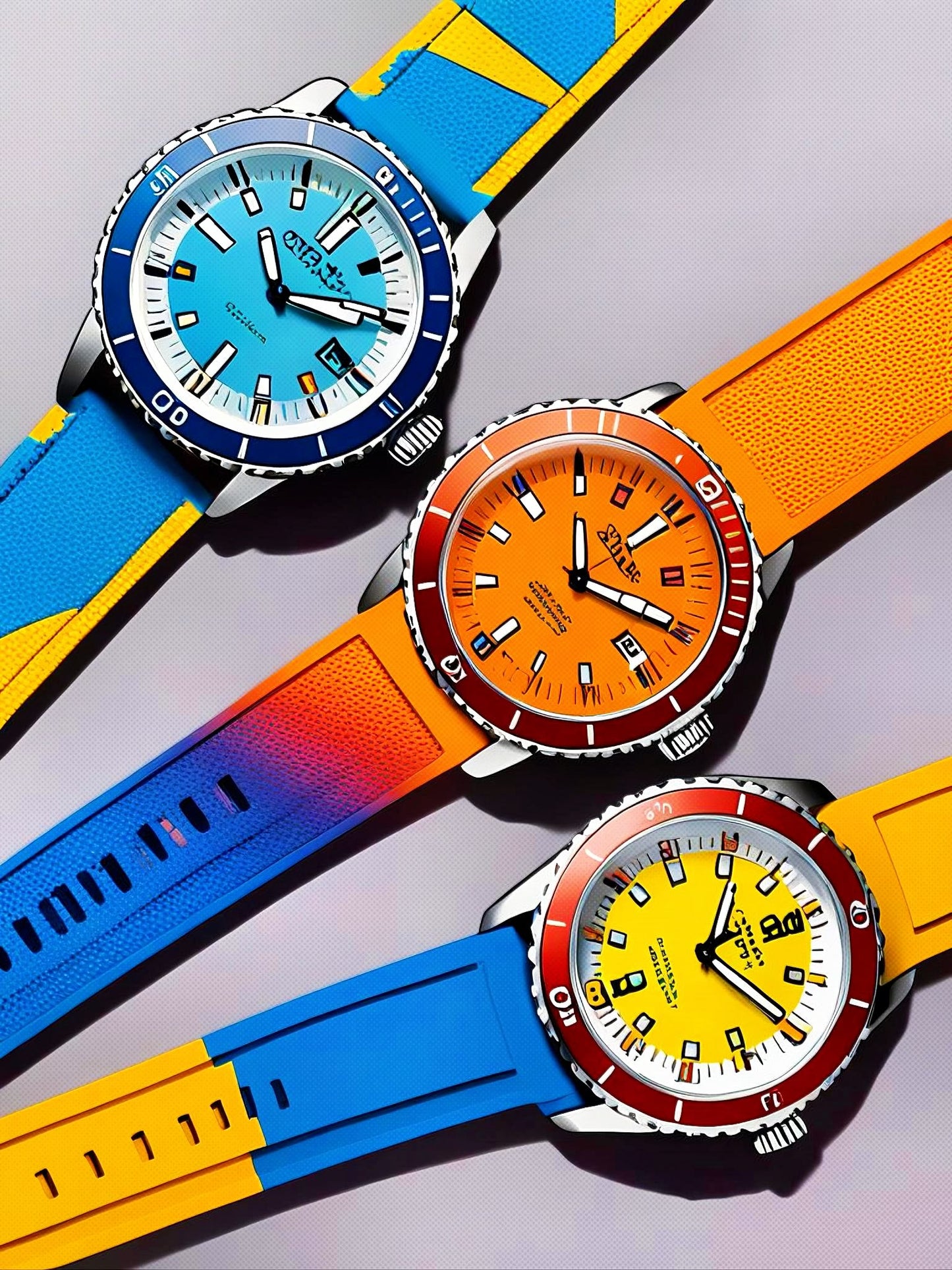 44mm Super Ocean Automatic Homage Watch- White bezel, Turquoise dial, rubber strap