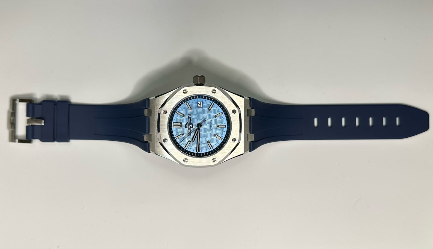 42mm Royal Oak Automatic Homage Watch on blue silicone strap