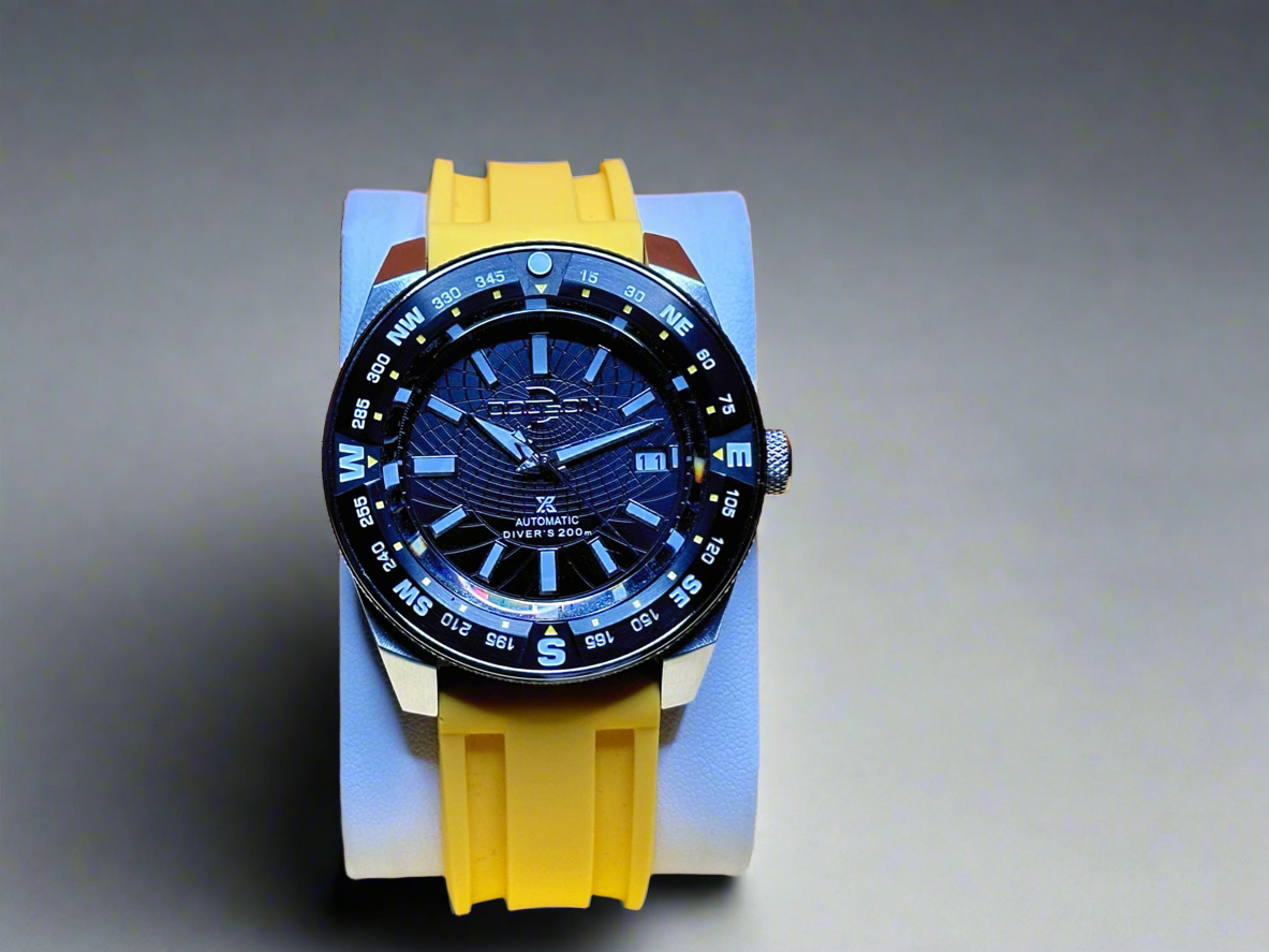 42mm King Samurai automatic dive watch nh35 on silicone strap