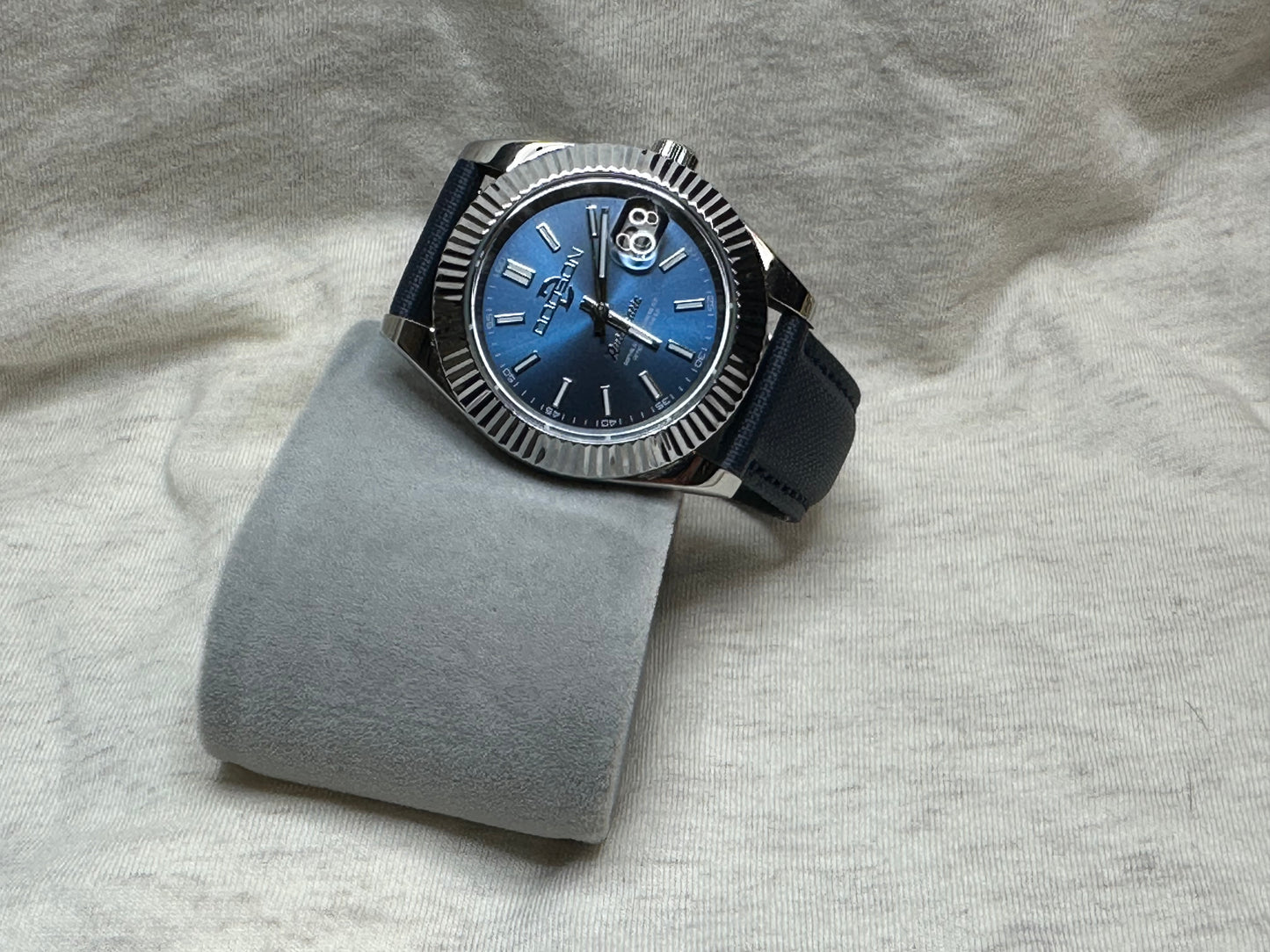 41mm fluted bezel, automatic nh35, Blue dial Date-just on jubilee bracelet