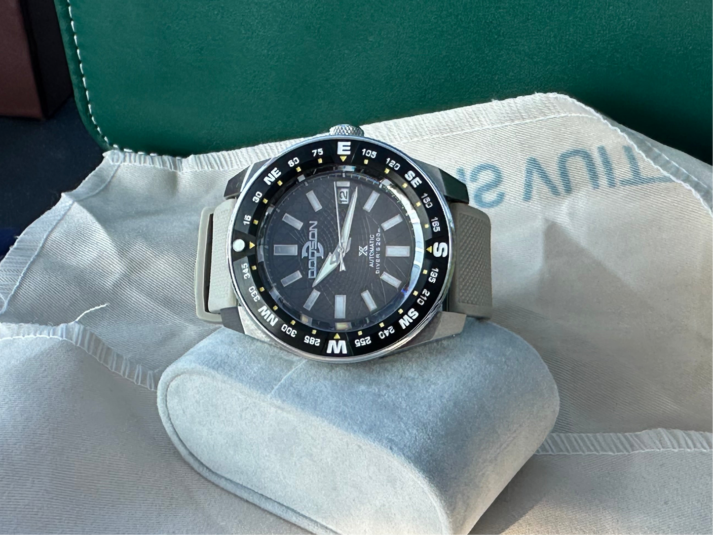 42mm King Samurai automatic dive watch nh35 on silicone strap