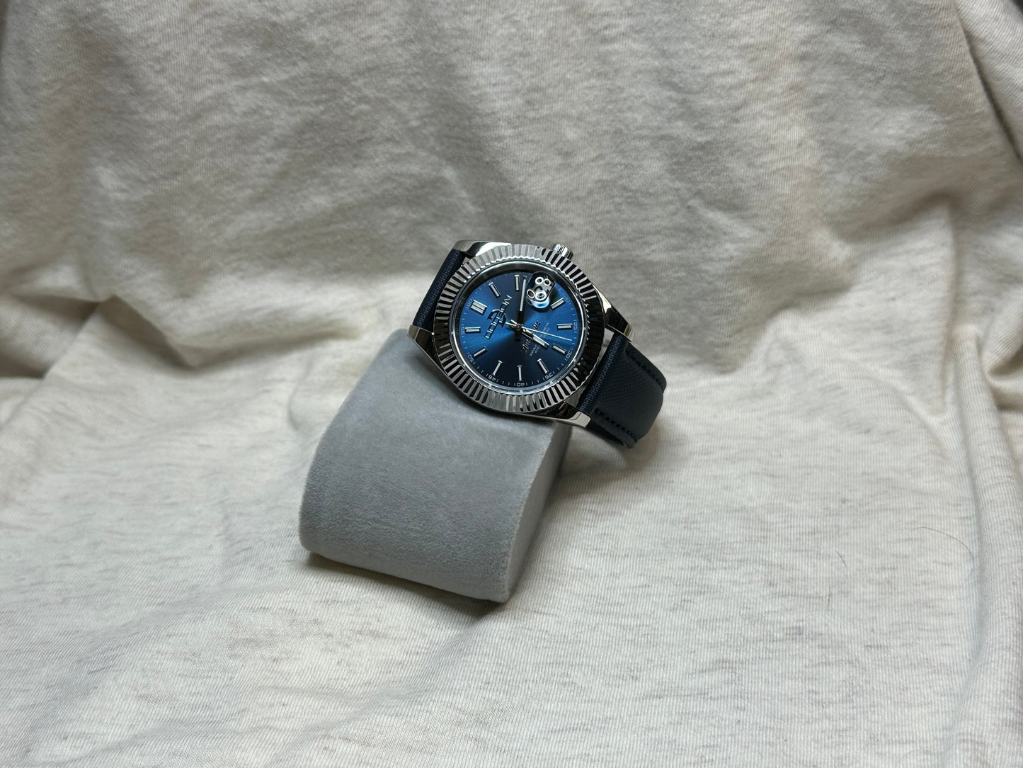 41mm fluted bezel, automatic nh35, Blue dial Date-just on jubilee bracelet