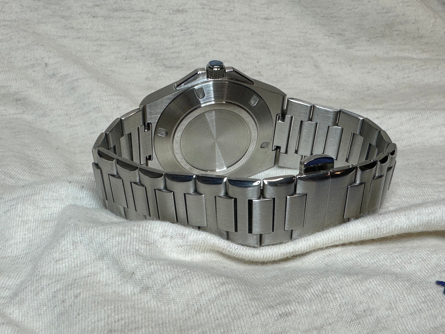 Integrated bracelet Blue Dial automatic homage watch