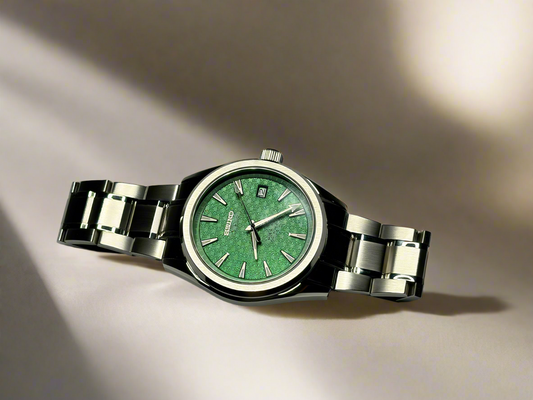 40mm Grand Seiko Style case, Emerald Green Textured Dial