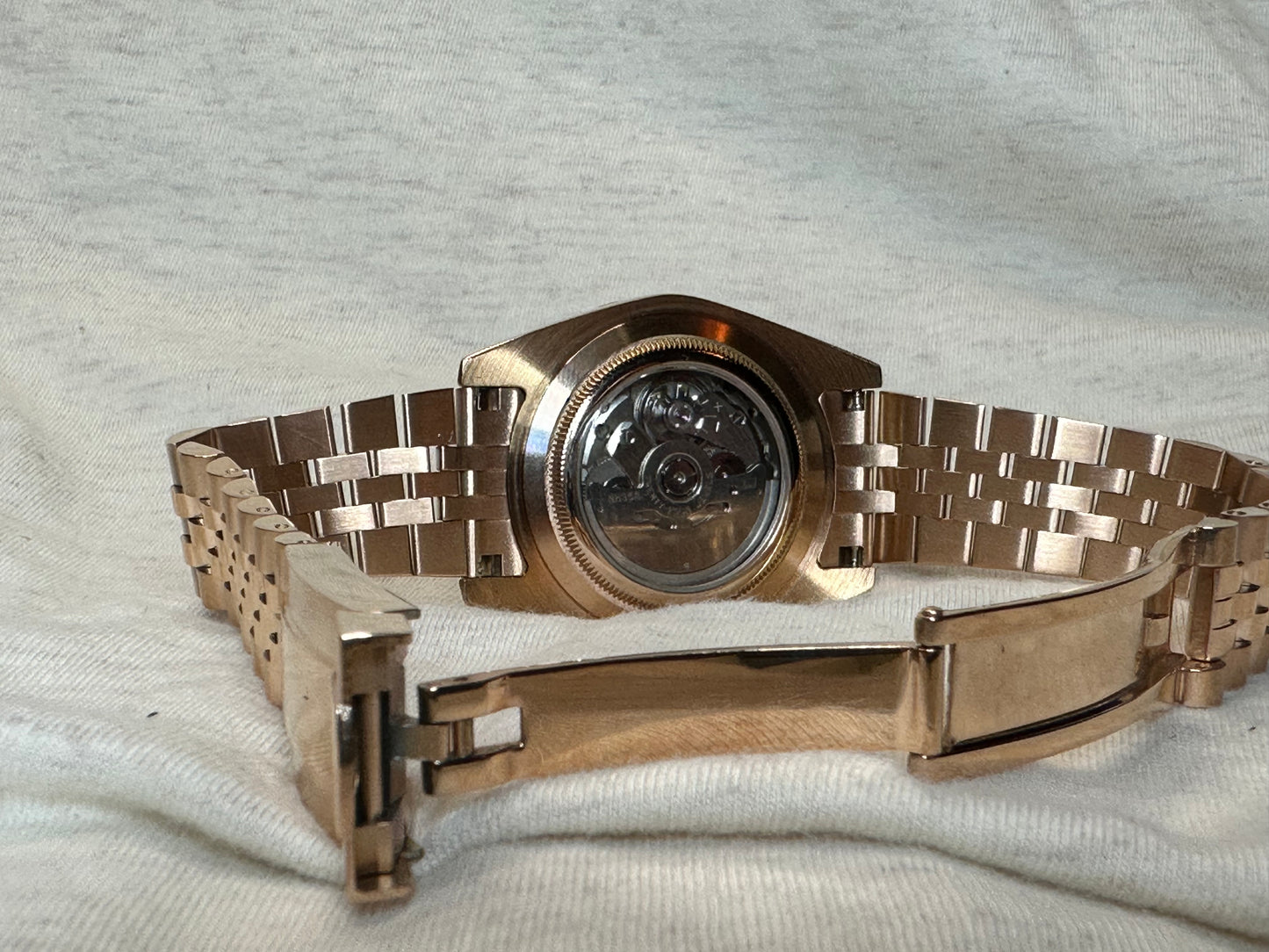 40mm Green Dial, Rose Gold automatic nh35 date-just Seiko-Mod