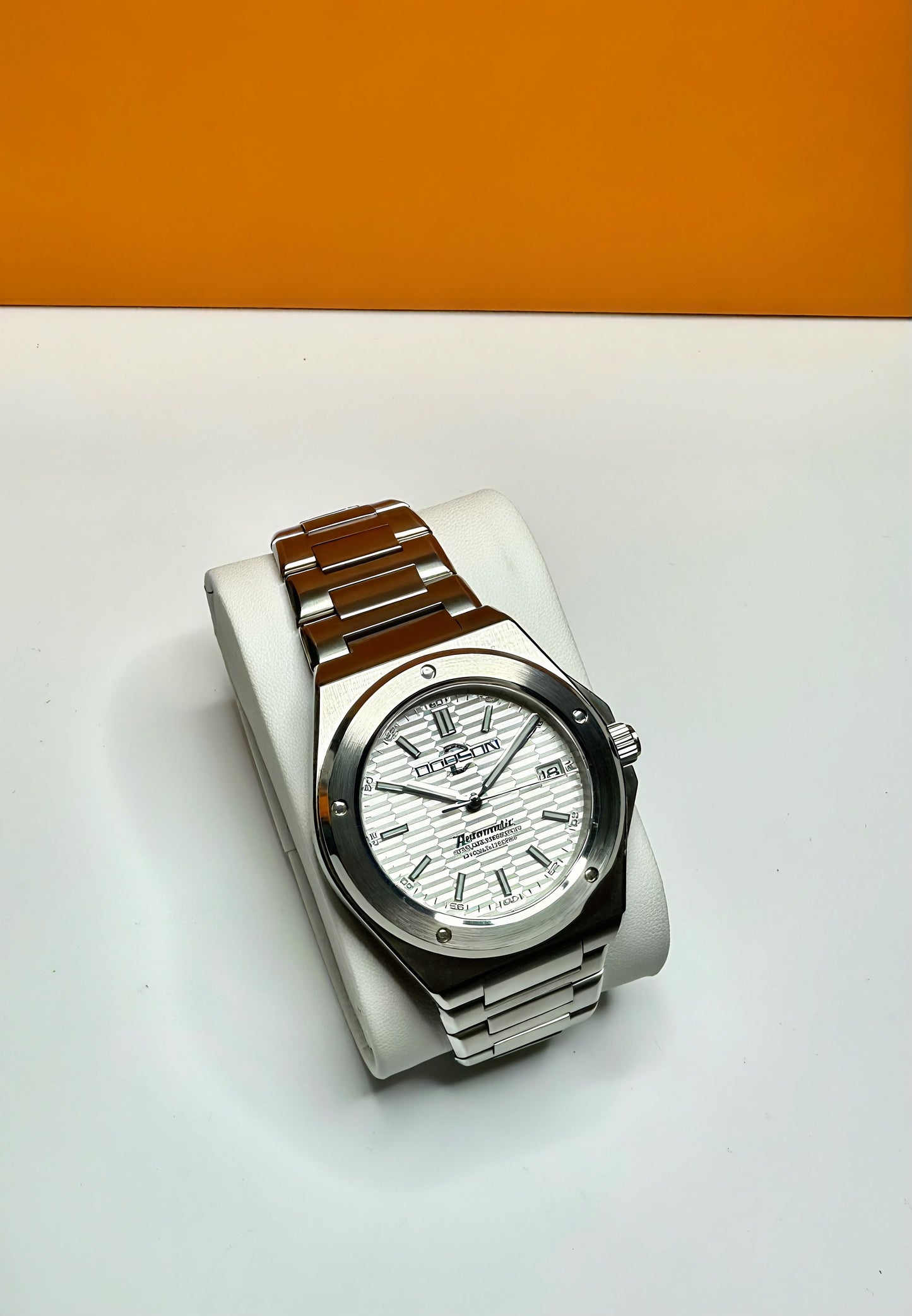 Integrated bracelet White Dial automatic homage watch