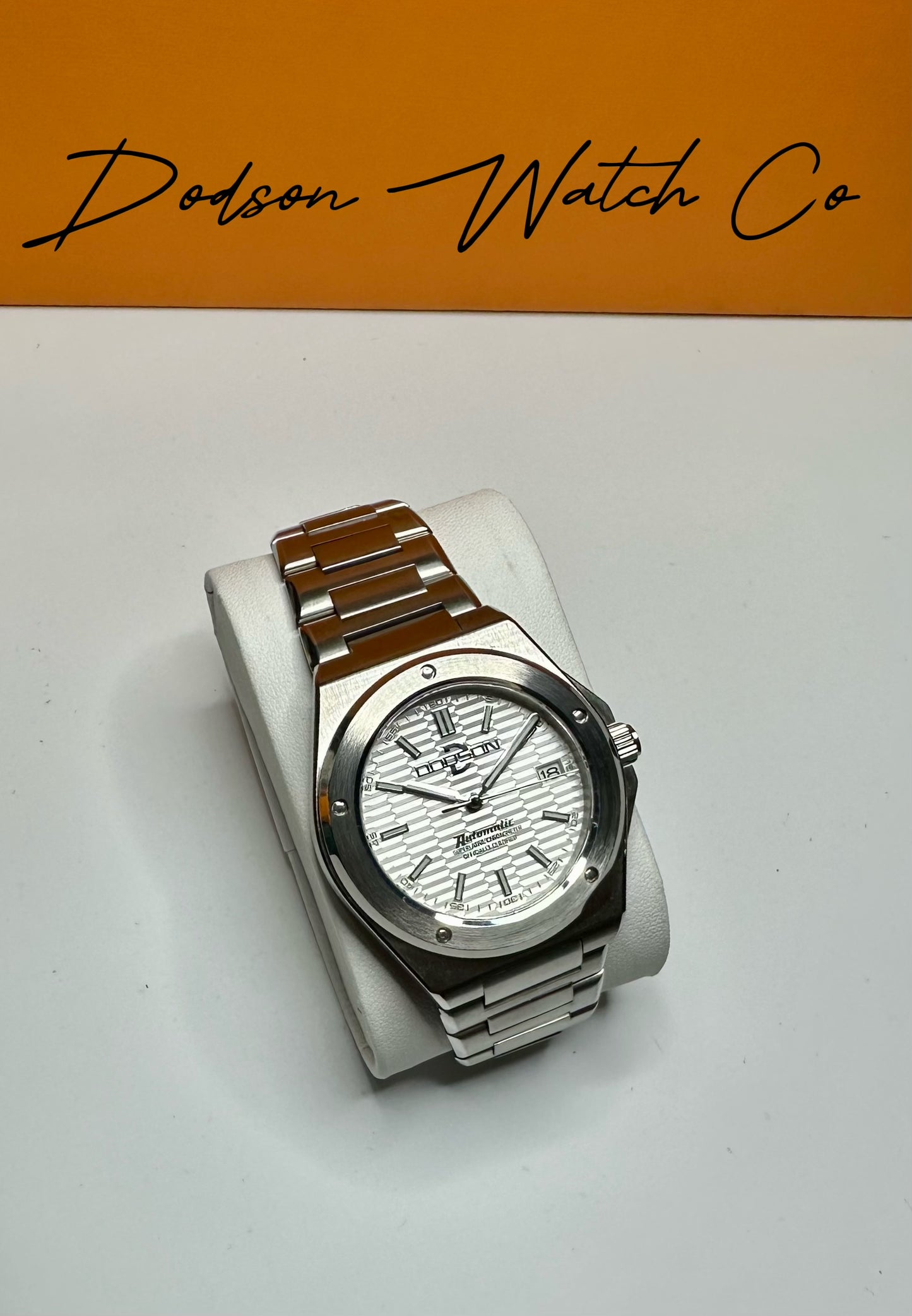 Integrated bracelet White Dial automatic homage watch