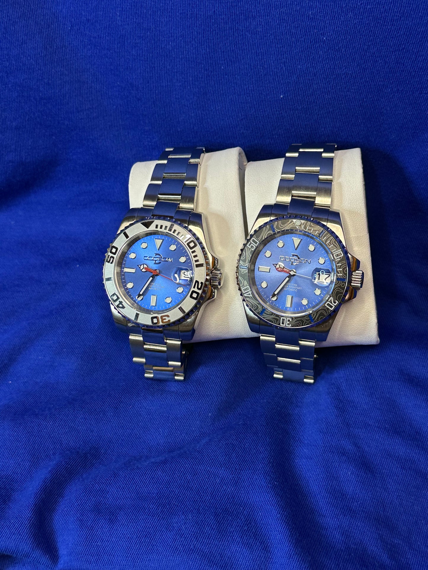 40mm Silver bezel, Blue dial yacht watch NH34