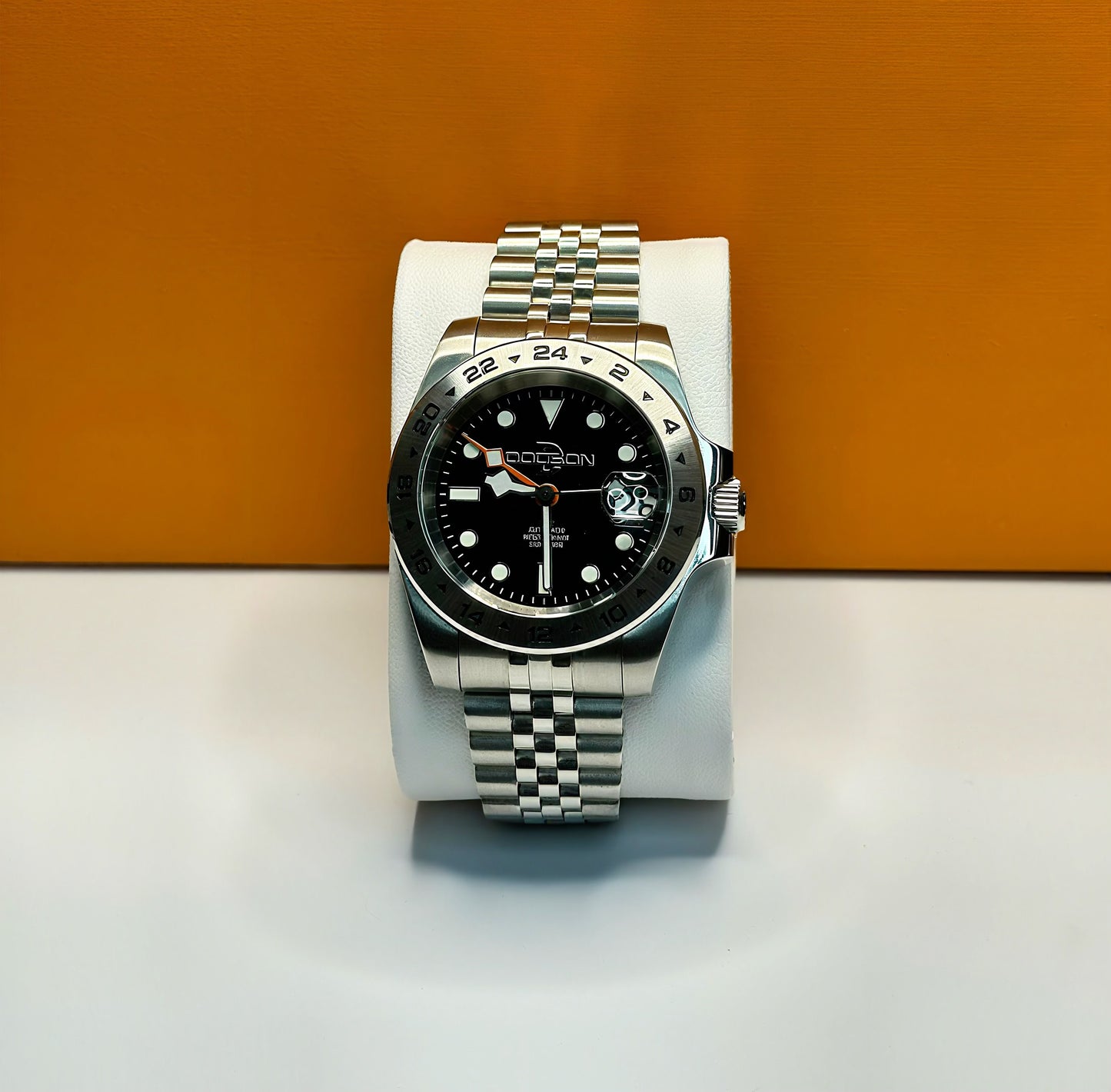 Black dial , GMT watch NH34 on jubilee bracelet