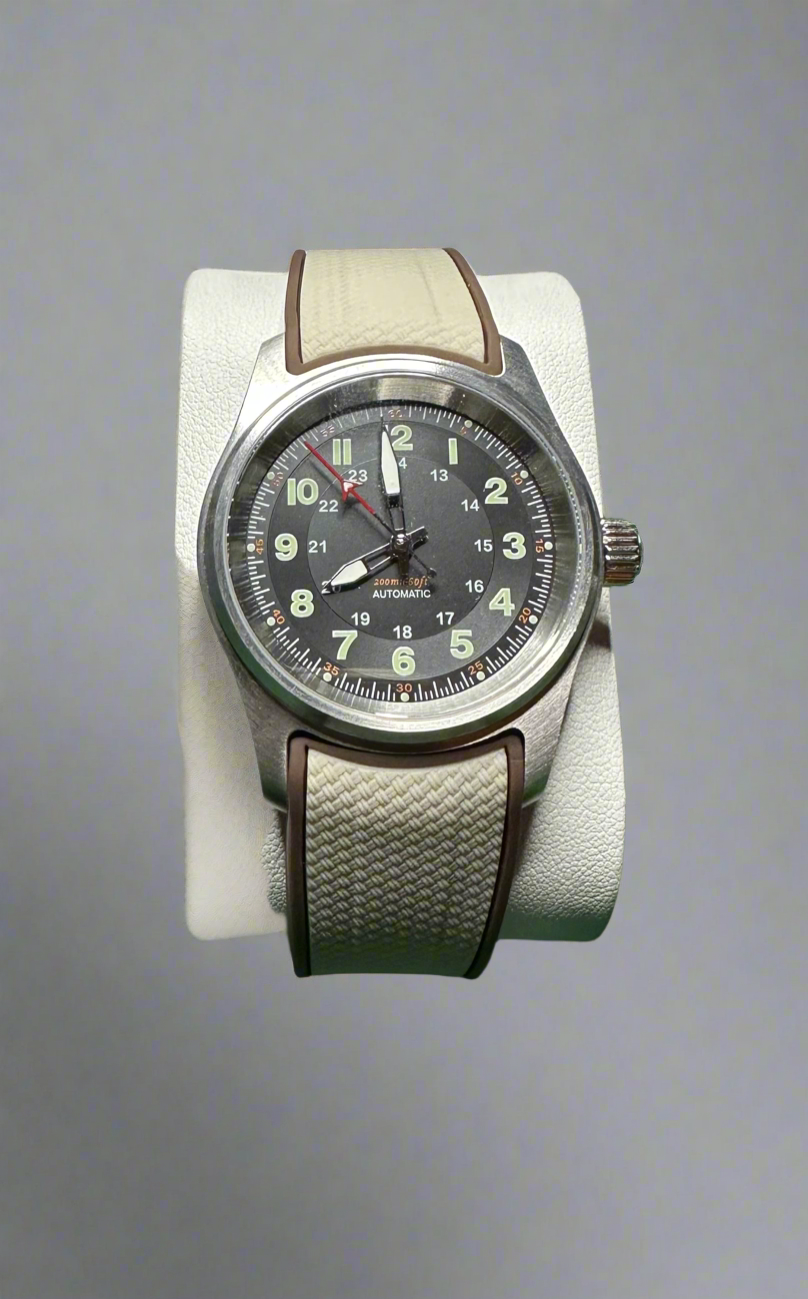 36mm Automatic pilots Watch w/ luminescent Arabic Numeral dial
