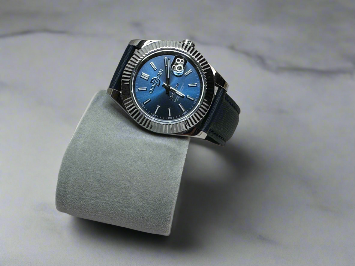 41mm fluted bezel, automatic nh35, Blue dial Date-just on jubilee bracelet