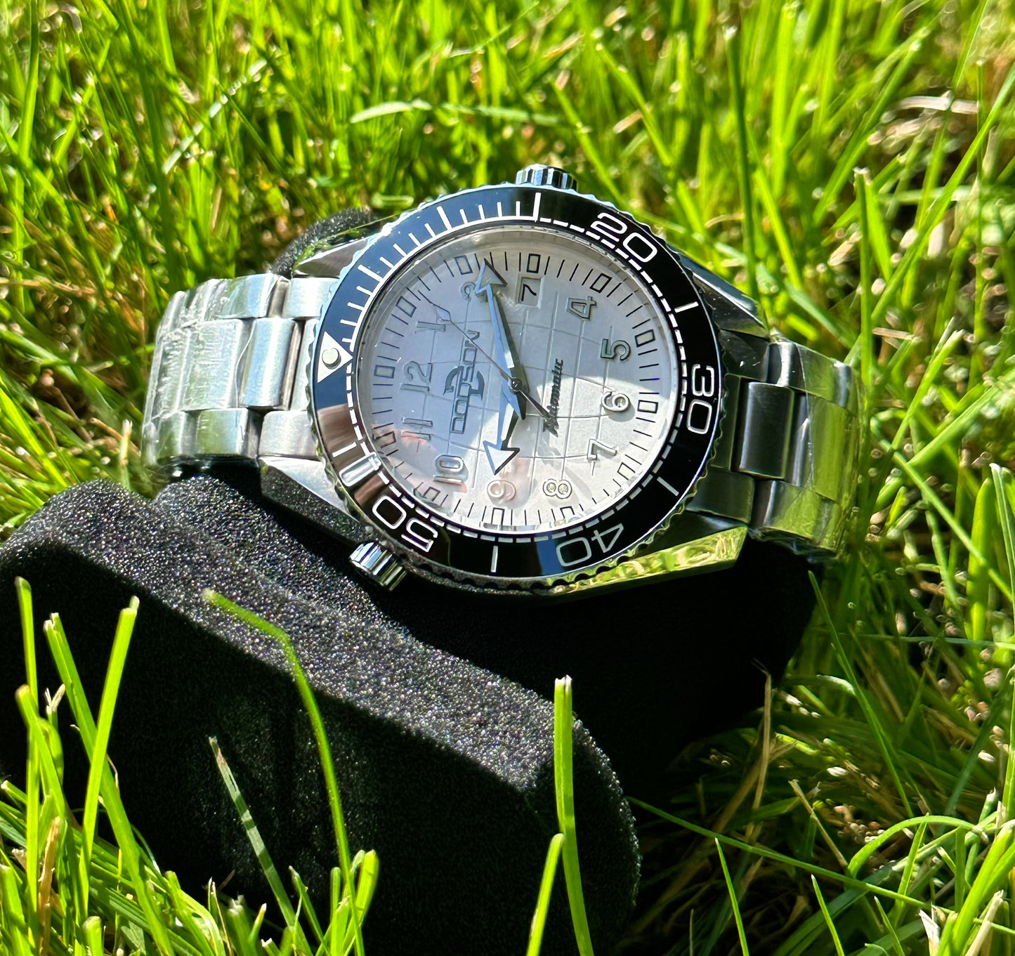43.5mm Planet Ocean Automatic Homage Watch - black bezel white dial automatic watch