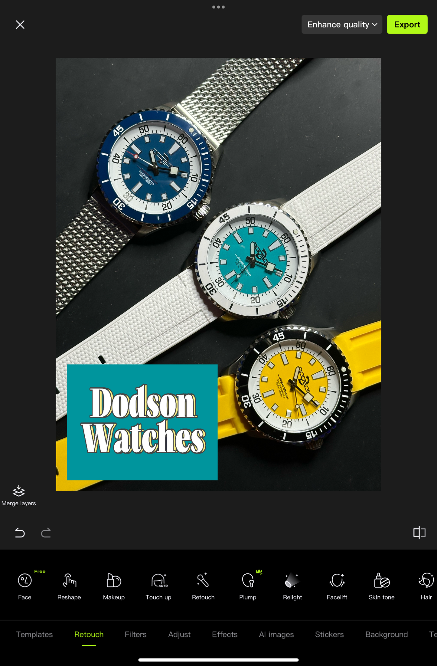 44mm Super Ocean Automatic Homage Watch- White bezel, Turquoise dial, rubber strap
