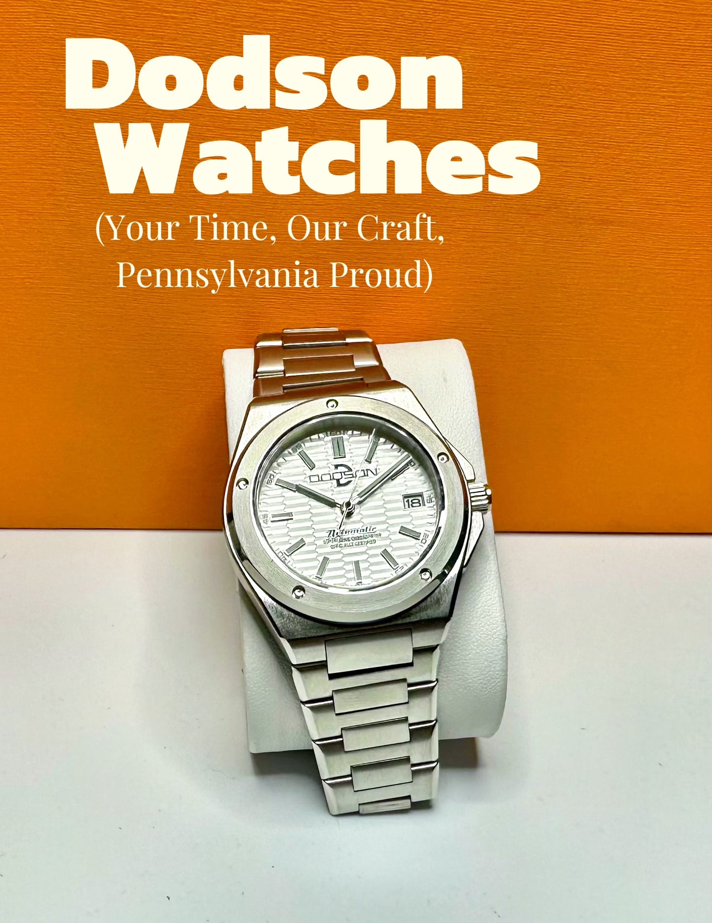 Integrated bracelet White Dial automatic homage watch