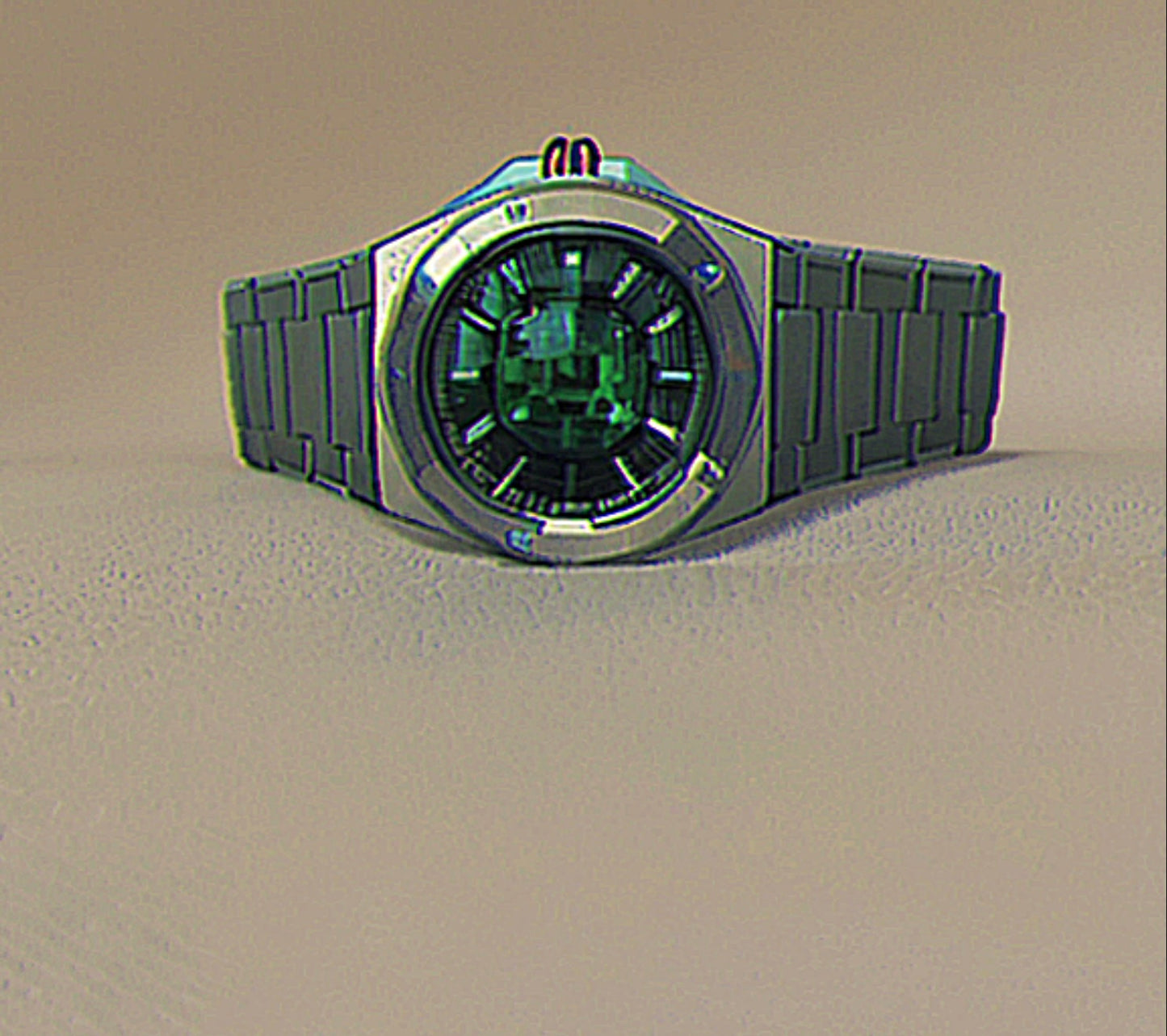 Integrated bracelet Green Dial Ingenieur inspired automatic watch