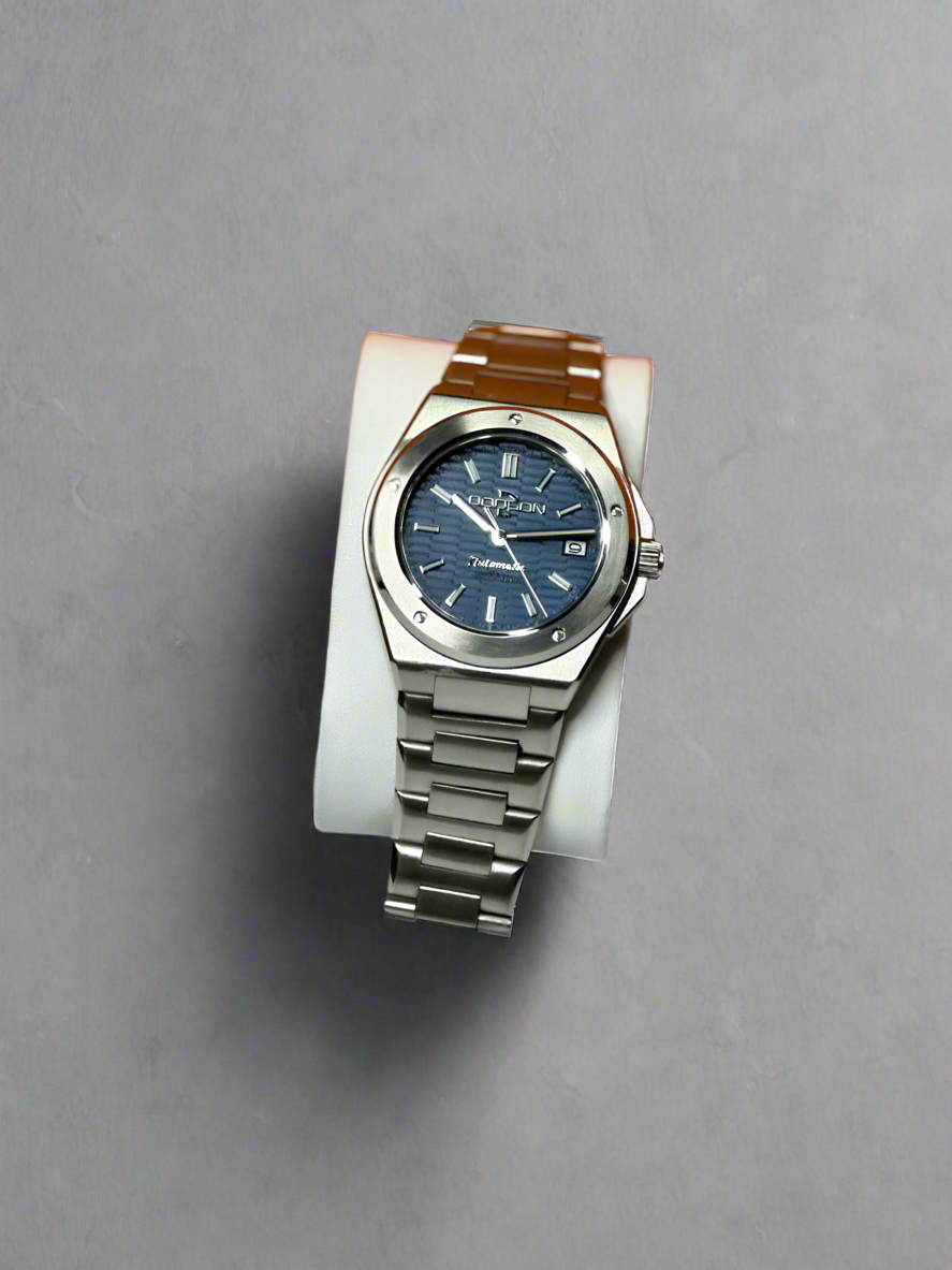 Integrated bracelet Blue Dial automatic homage watch