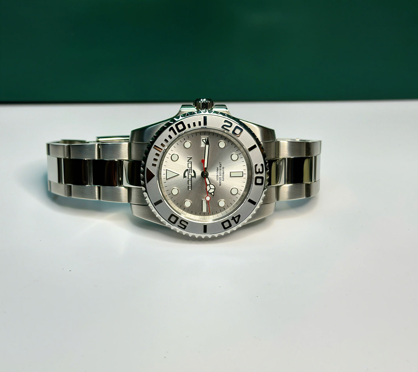 41mm yacht watch silver bezel, silver dial automatic NH35